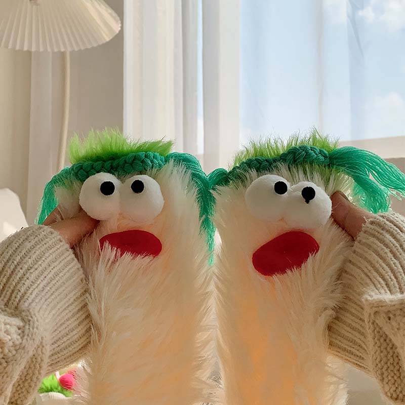 Warm Cozy Fluffy Cartoon Monster Socks