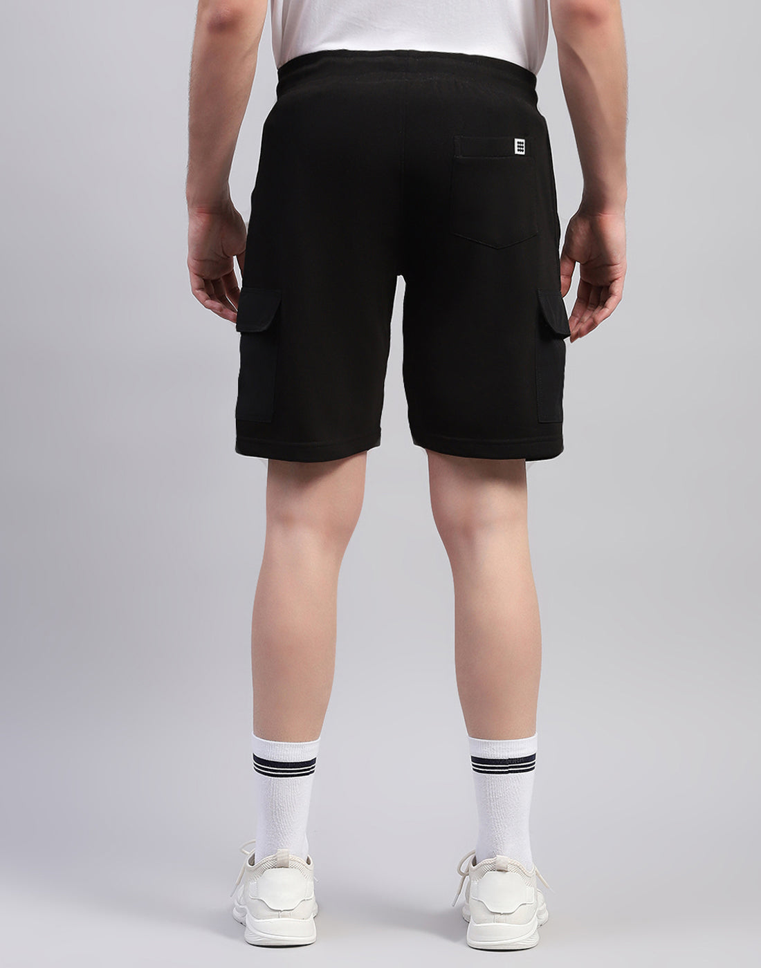 Men Black Solid Regular Fit Short