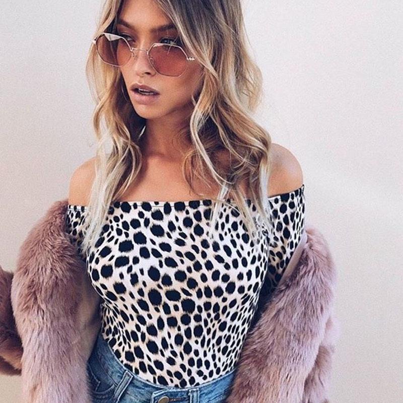 Wide Shoulder Leopard Top