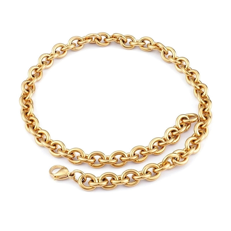 Titanium Steel 18K Gold Plated Fashion Plating Geometric Necklace