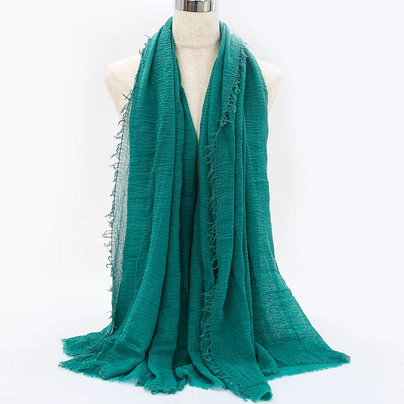 Women's Elegant Minimalist Solid Color Cotton Shawl