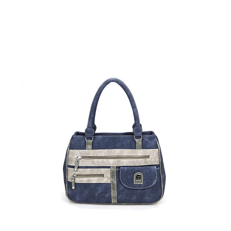 Women's Medium Semi-Pu Material Color Block Streetwear Square Zipper Shoulder Bag