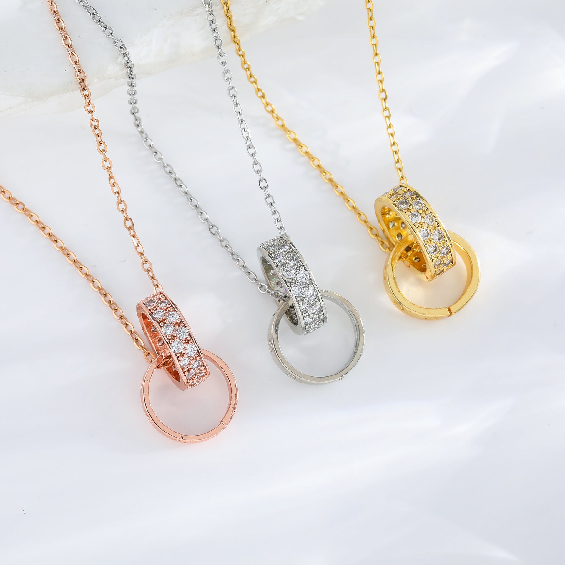 Geometric Titanium Steel 18K Gold Plated Necklaces