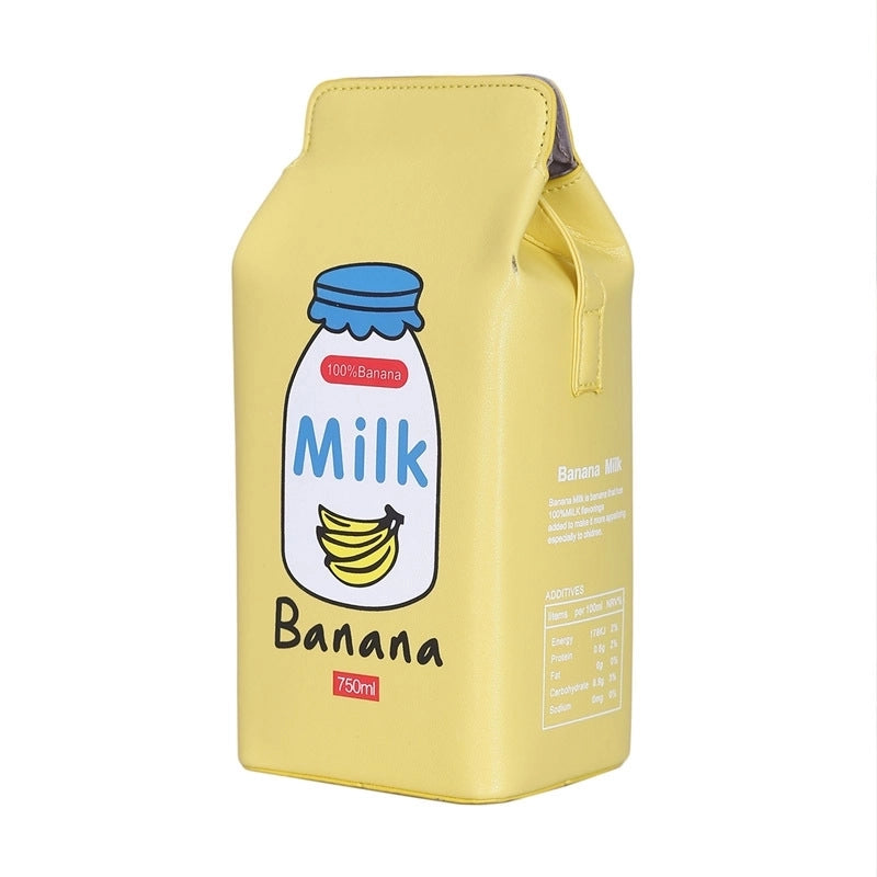 New Trendy Fashion Milk All-match Color Printing  Small Square Bag