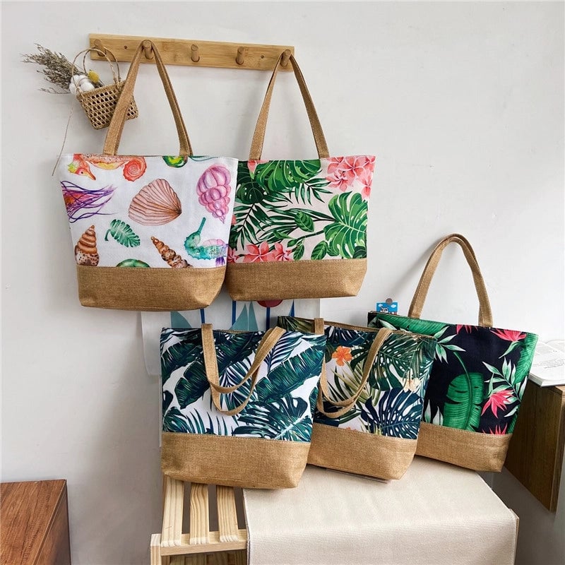 Women's All Seasons Canvas Elegant Ethnic Style Shoulder Bag