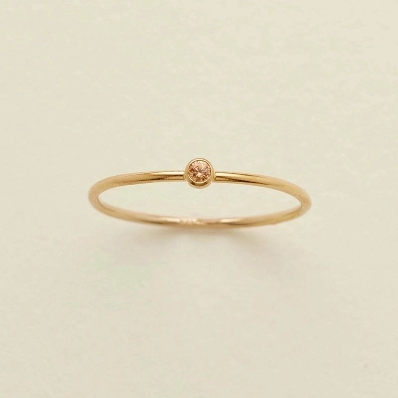 304 Stainless Steel Gold Plated Retro Plating Inlay Solid Color Zircon Rings