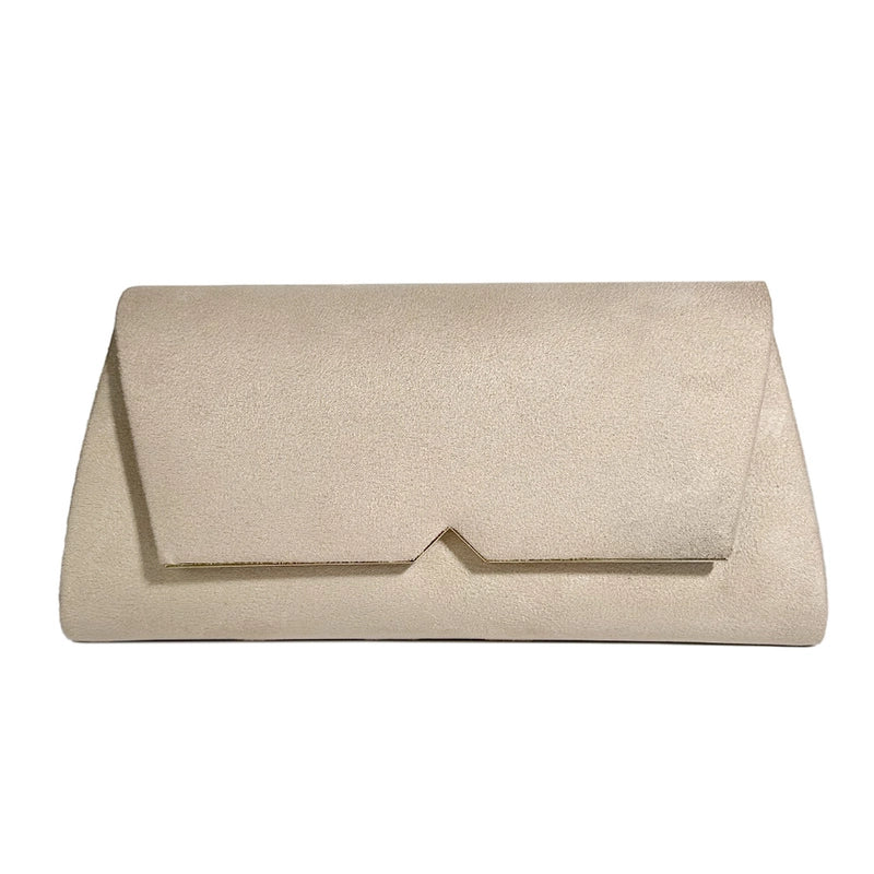 In Stock Evening Bag Simple Fashion Clutch Wedding Banquet Bag High-grade Flannel Dress Square Bag