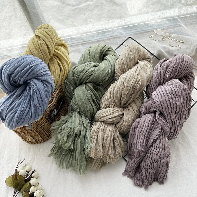Women's Casual Minimalist Solid Color Viscose Fiber Scarf