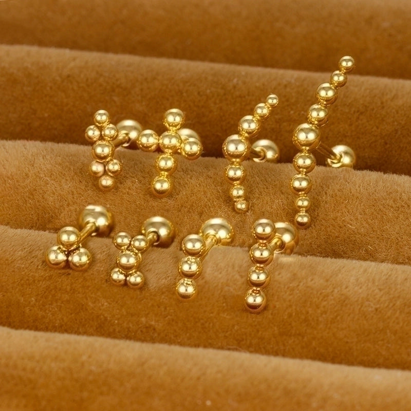 1 Piece Minimalist Round Plating Stainless Steel Ear Studs
