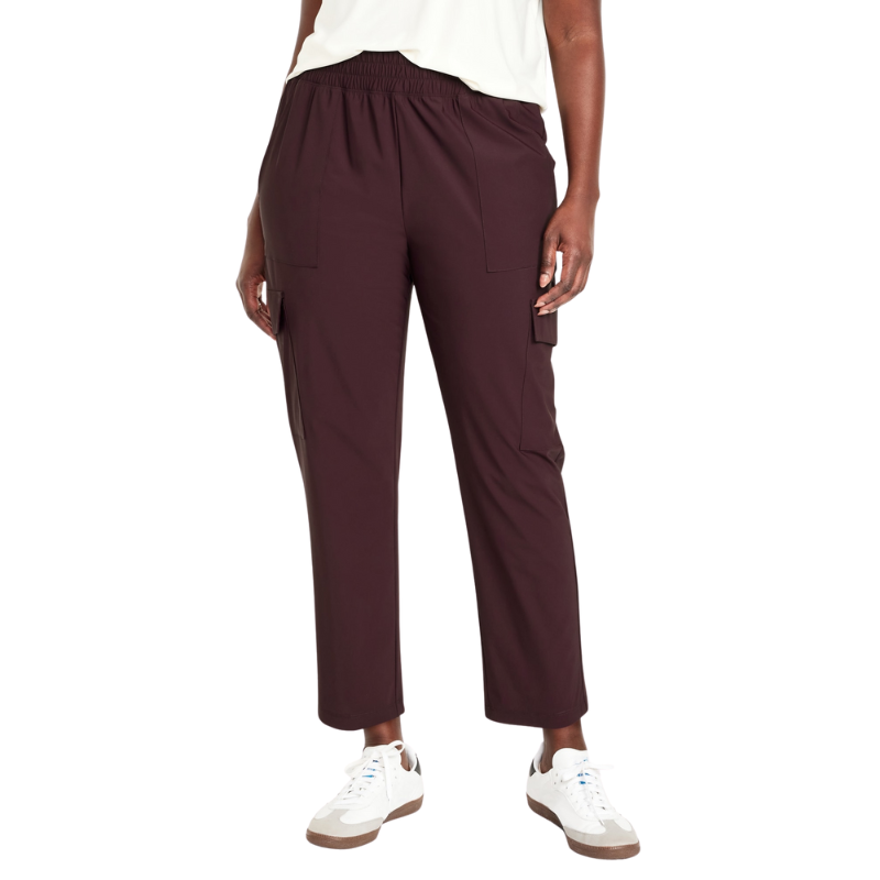 High Rise Sleek Tech Cargo Ankle Pants