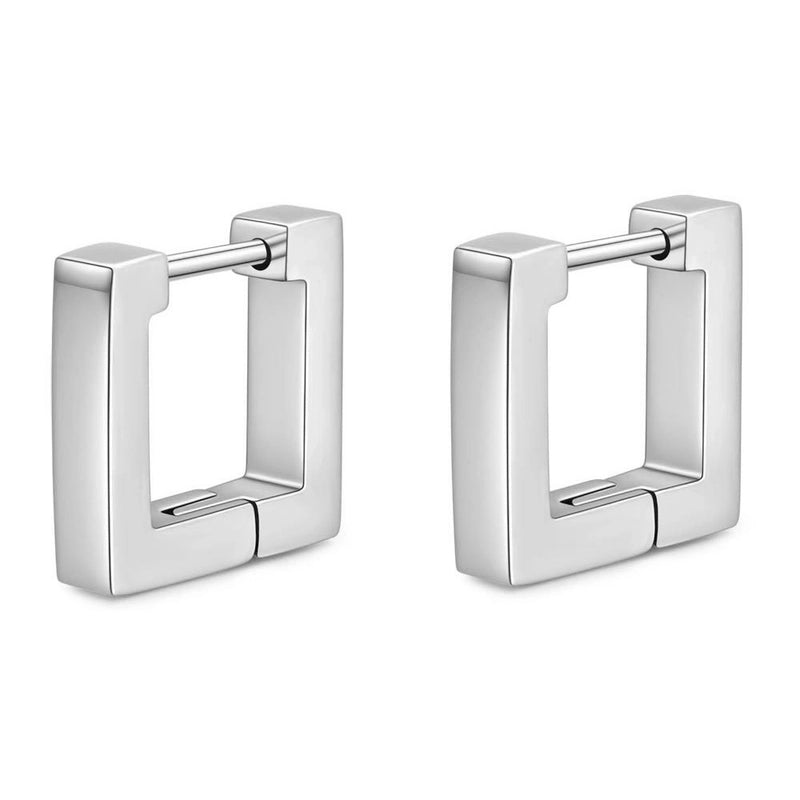 1 Pair Minimalist Oval Plating Stainless Steel Earrings