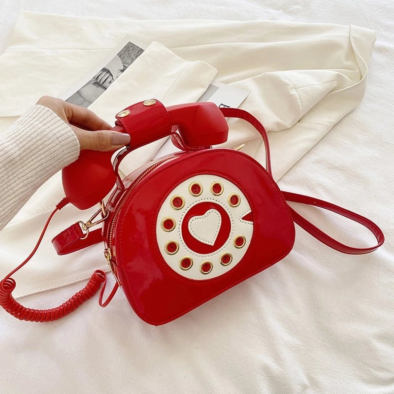 Medium Pu Leather Vintage Style Circle Bag
