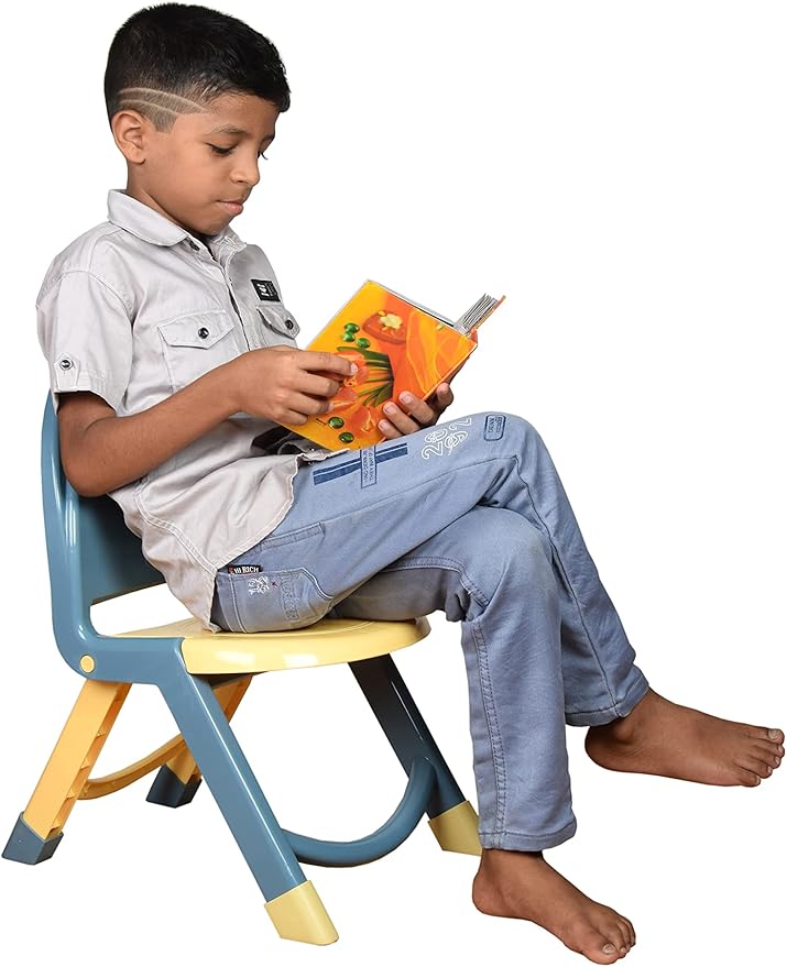 Foldable Kids Plastic Chair. Back Support Strong and Durable Plastic Chair