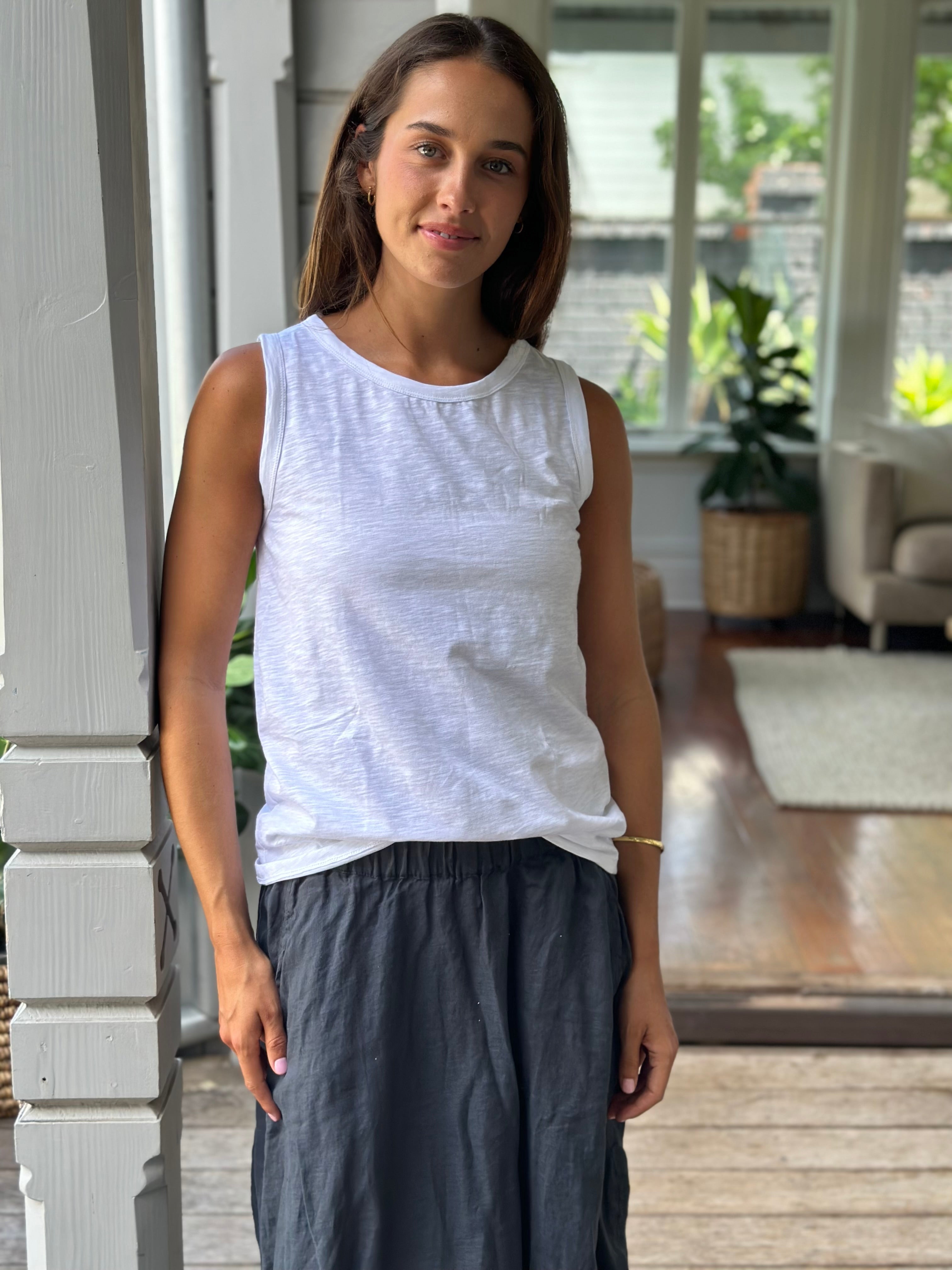 vera tank - white cotton