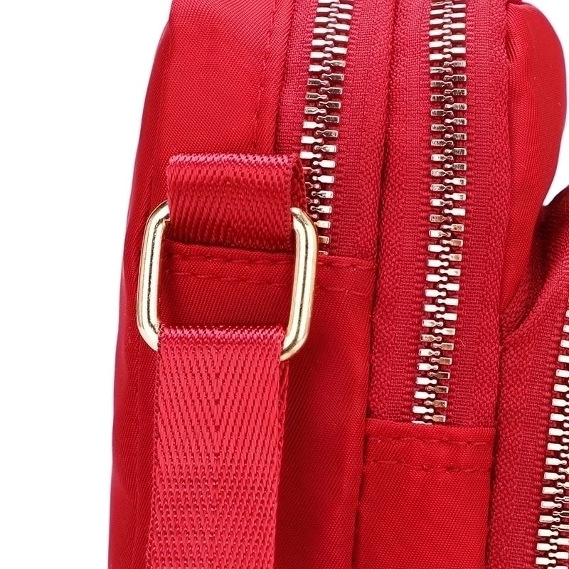 Women's Small All Seasons Nylon Solid Color Fashion Square Zipper Crossbody Bag