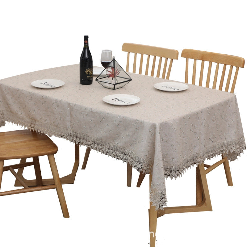Pastoral Flower Cotton And Linen Tablecloths