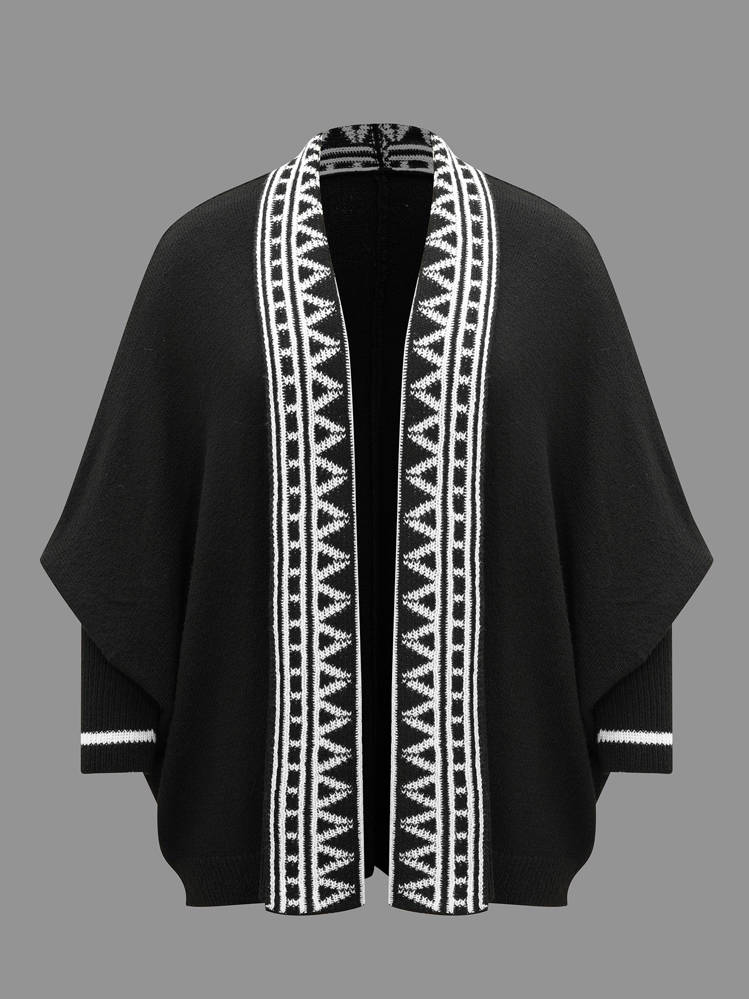 Dolman Sleeves Kimono Collar Cardigan