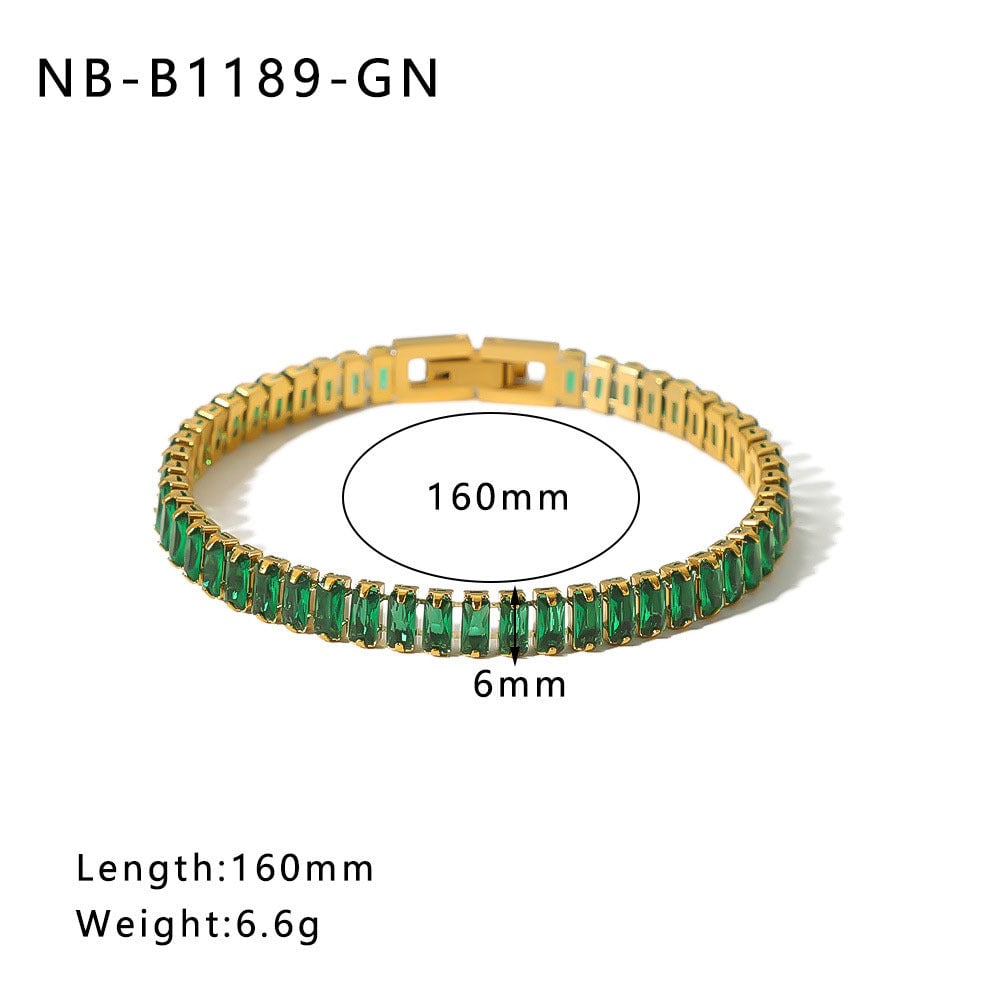 Ins Stainless Steel Zircon Pearl Bracelet C-Shaped Wave Line Open Gold-Plated Bracelet Design Female