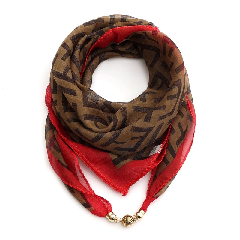Women's Elegant Sweet Letter Flower Polyester Printing Silk Scarf