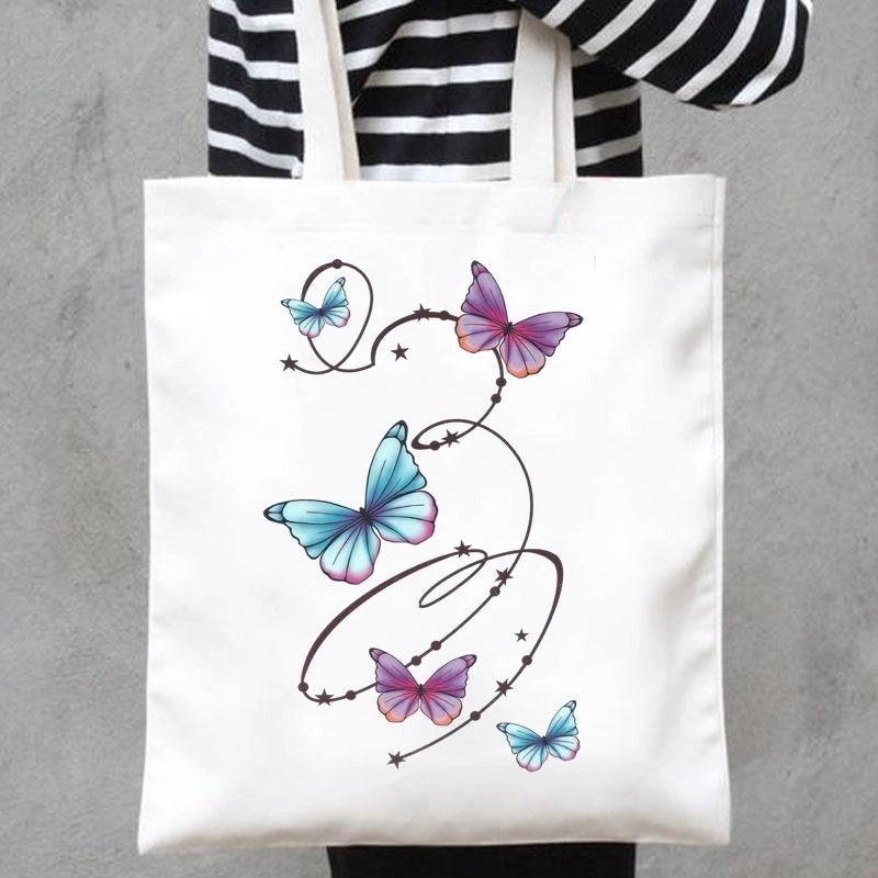 Women's Minimalist Butterfly Shopping Bags
