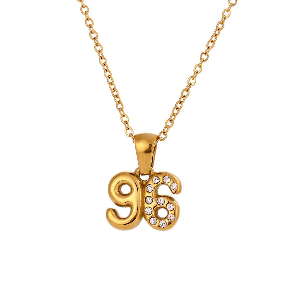 Fashion Quadrilateral Geometric Stainless Steel 18K Gold Plated Necklaces