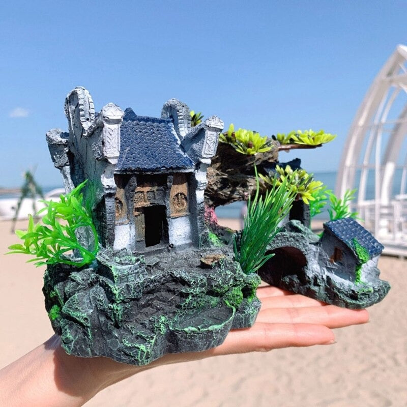 Resin House Betta Cave Ornament For Aquarium