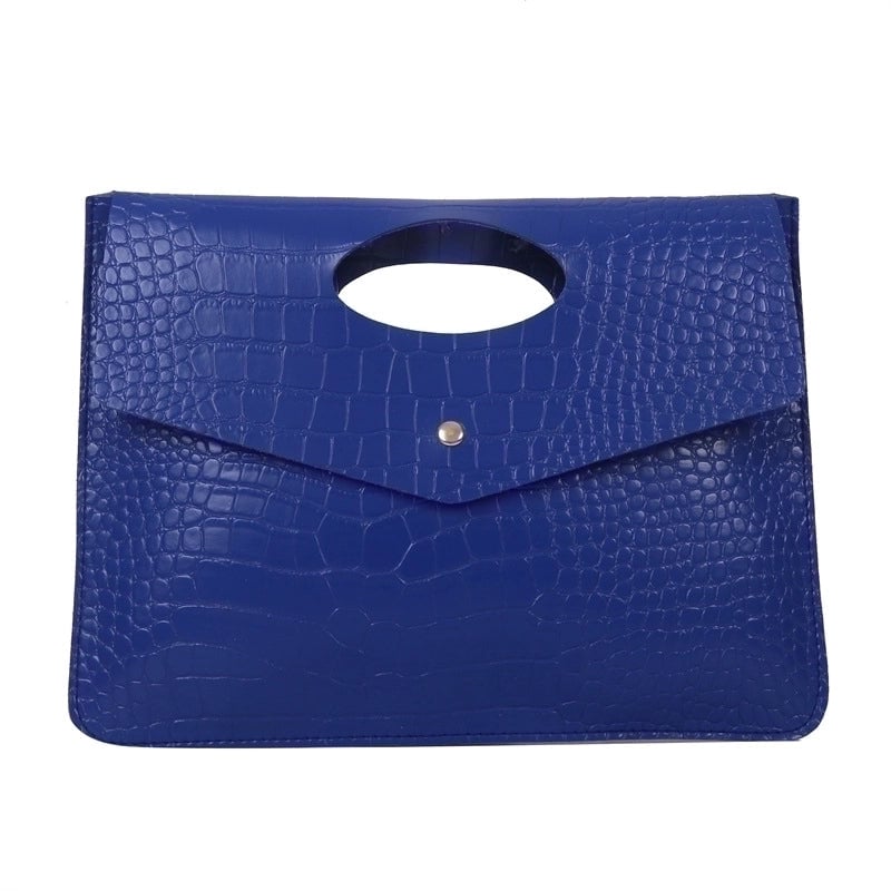 Women's Pu Leather Solid Color Streetwear Square Magnetic Buckle Clutch Bag
