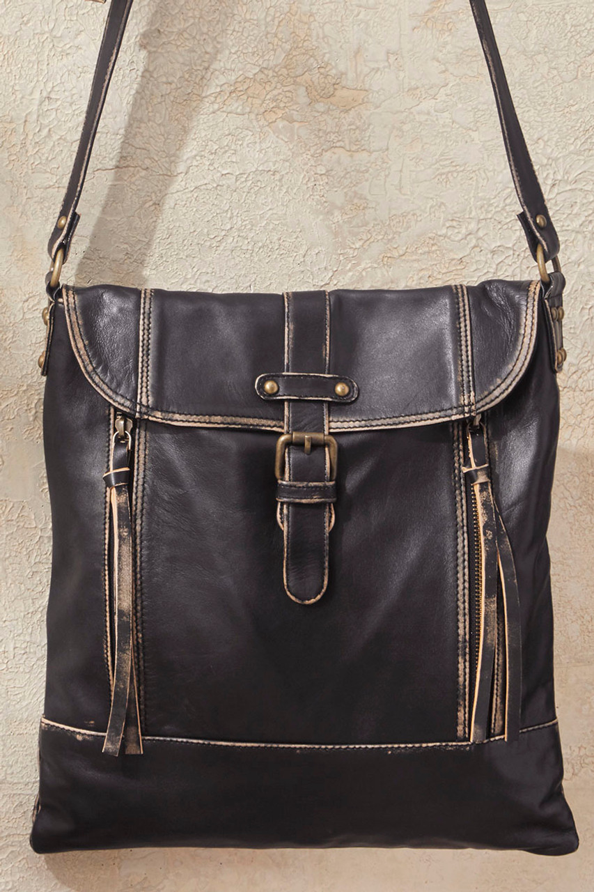 Well Traveled Leather Messenger Bag