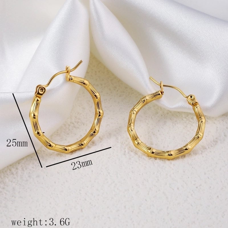 12 Pieces Minimalist Commute Geometric Heart Shape Plating Titanium Steel Drop Earrings Earrings Ear Studs