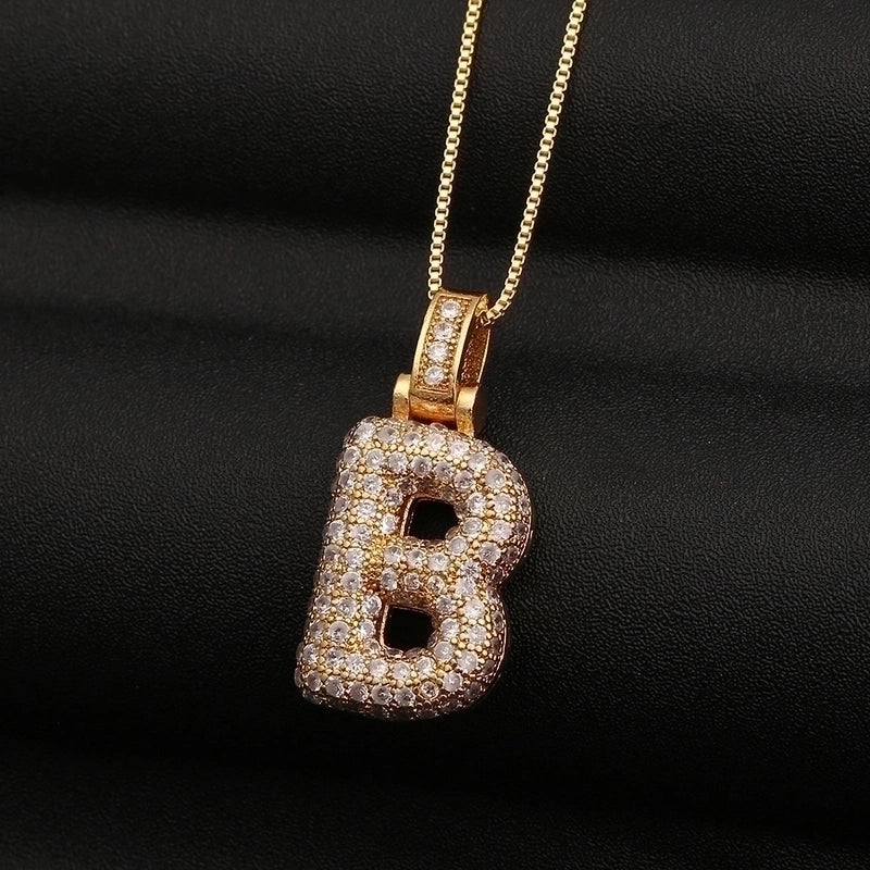 Fashion Letter Copper Necklace In Bulk