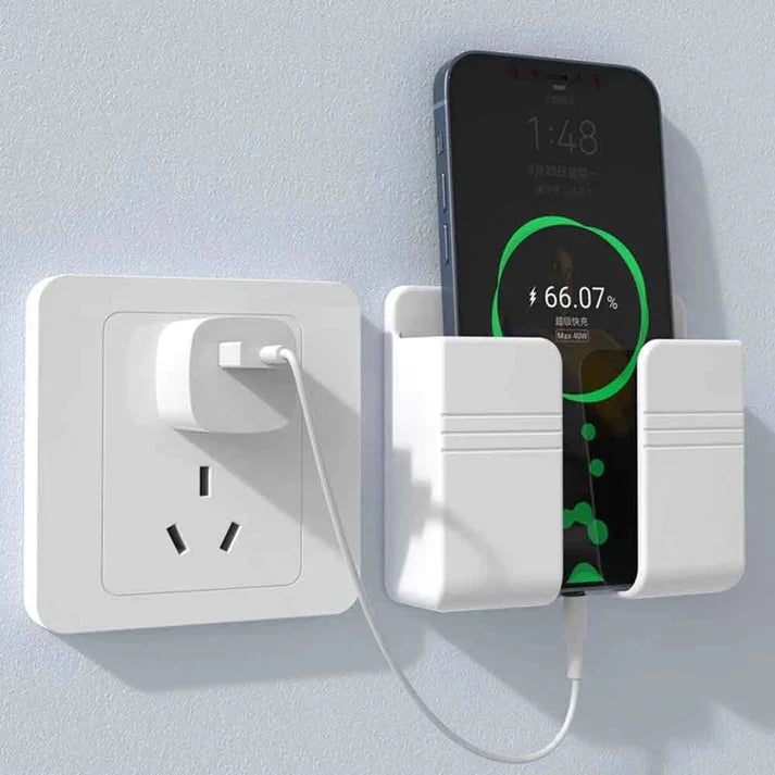 Pack Of Two Mobile Charging Holder Wall Mounted
