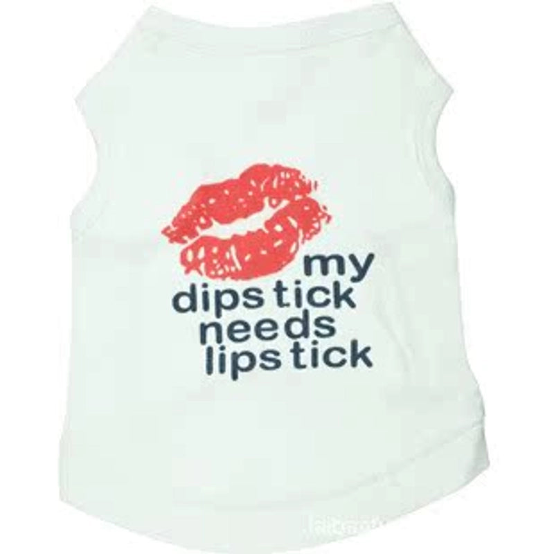 Casual Cotton Lips Letter Pet Clothing