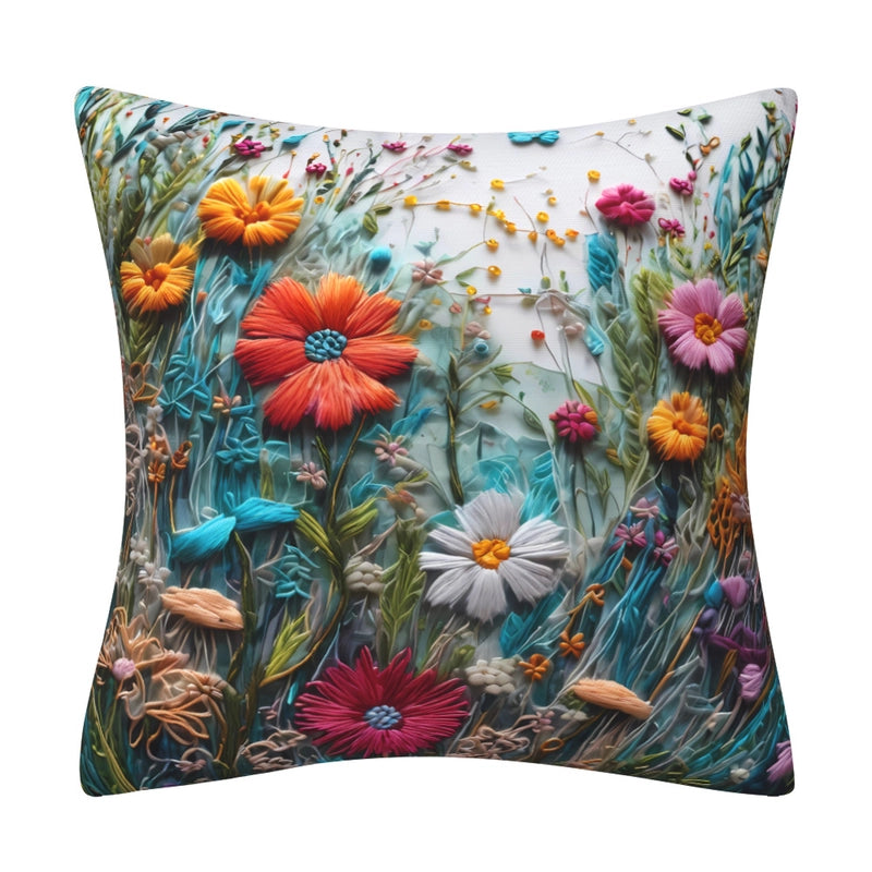 Elegant Classical Minimalist Floral Polyester Pillow Cases Couch & Sofa Decor