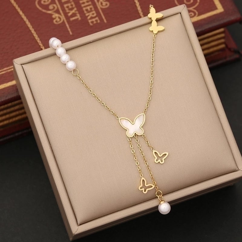 Commute Heart Shape 304 Stainless Steel Copper Layered Plating 18K Gold Plated Necklace