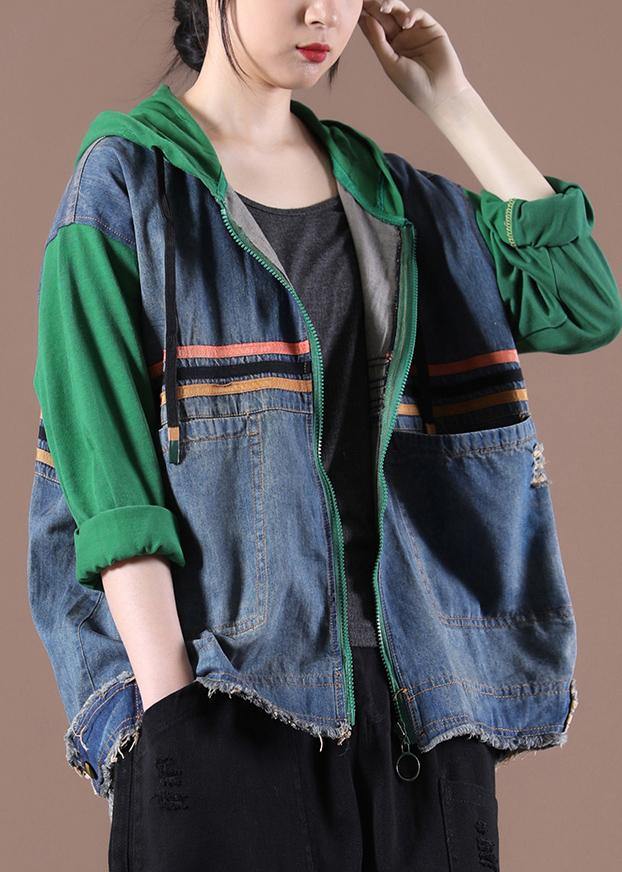 Hooded Plus Size Spring Maxi Coat Green Clothing Jackets