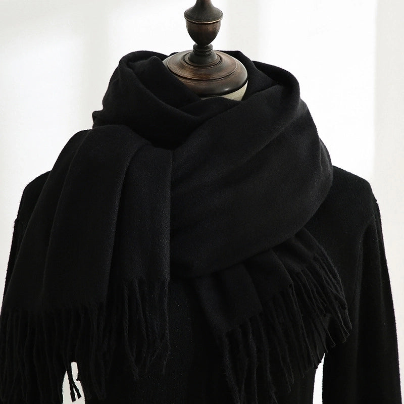 Women's Minimalist Solid Color Imitation Cashmere Scarf