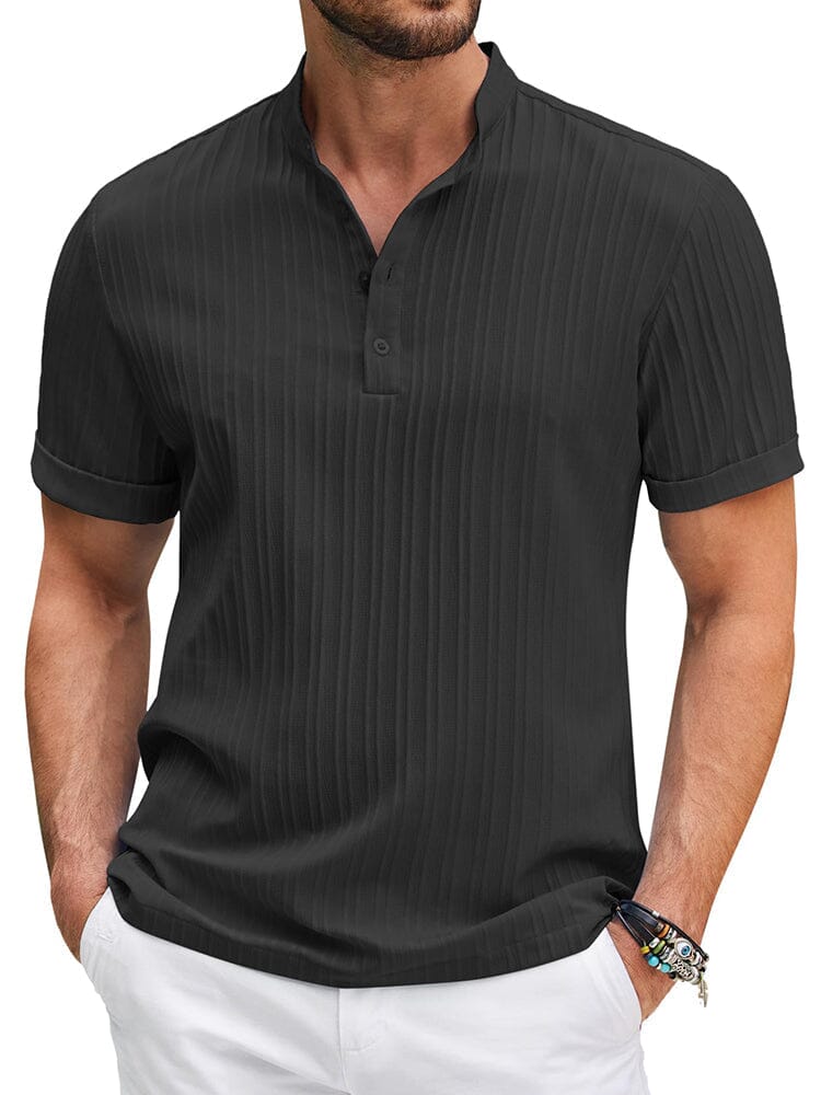 Casual Textured Henley T-Shirt (US Only)