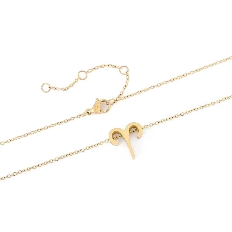 Stainless Steel Titanium Steel 14K Gold Plated Fashion Plating Constellation Necklace