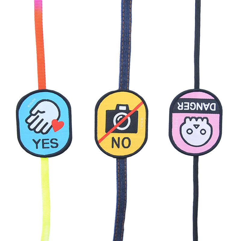 Pet Cat And Dog Social Logo Sticker Traction Rope Reminder Social Warning Board Personality Traction Rope