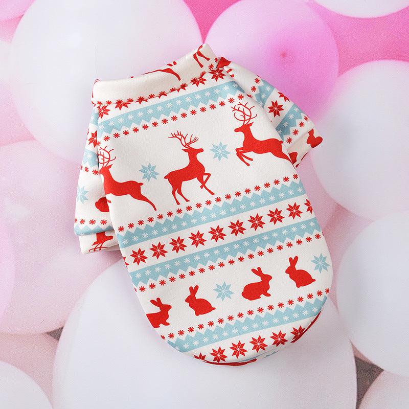 Festive Cartoon Pet Vest - Christmas Dog Clothes For A Stylish Holiday