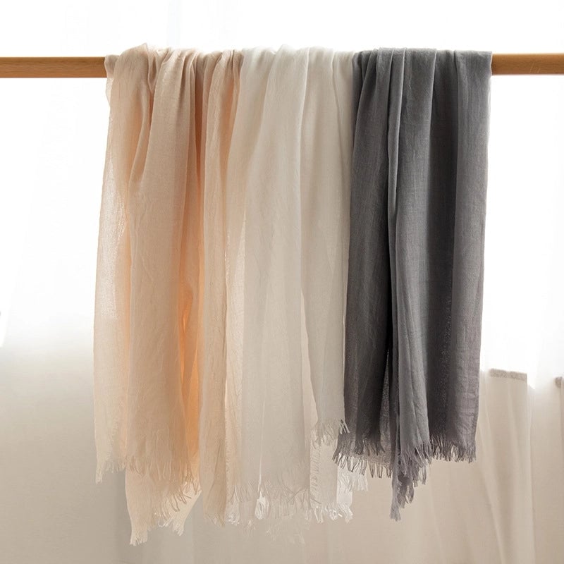 Spring And Summer New Solid Color Thin Scarf High Sense Female All-Matching Long Air Conditioning Shawl Sunscreen Scarf Scarf