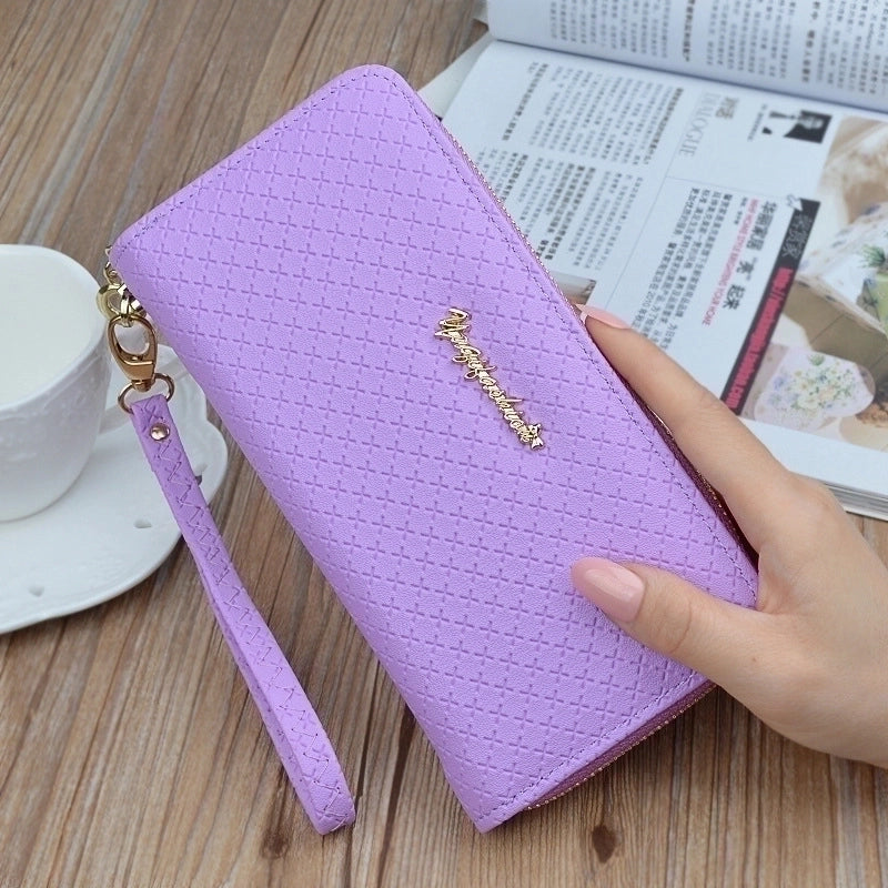 Women's Solid Color Pu Leather Zipper Wallets