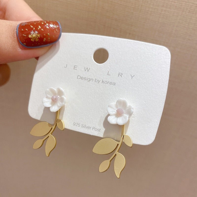 French Flower Stud Earrings