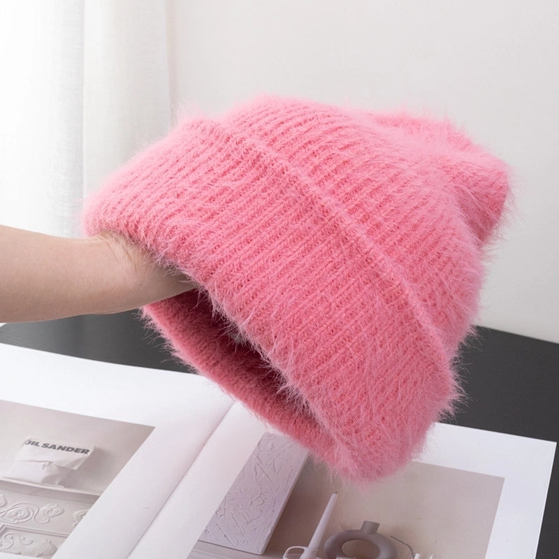 Women's Cute Sweet Minimalist Solid Color Eaveless Wool Cap