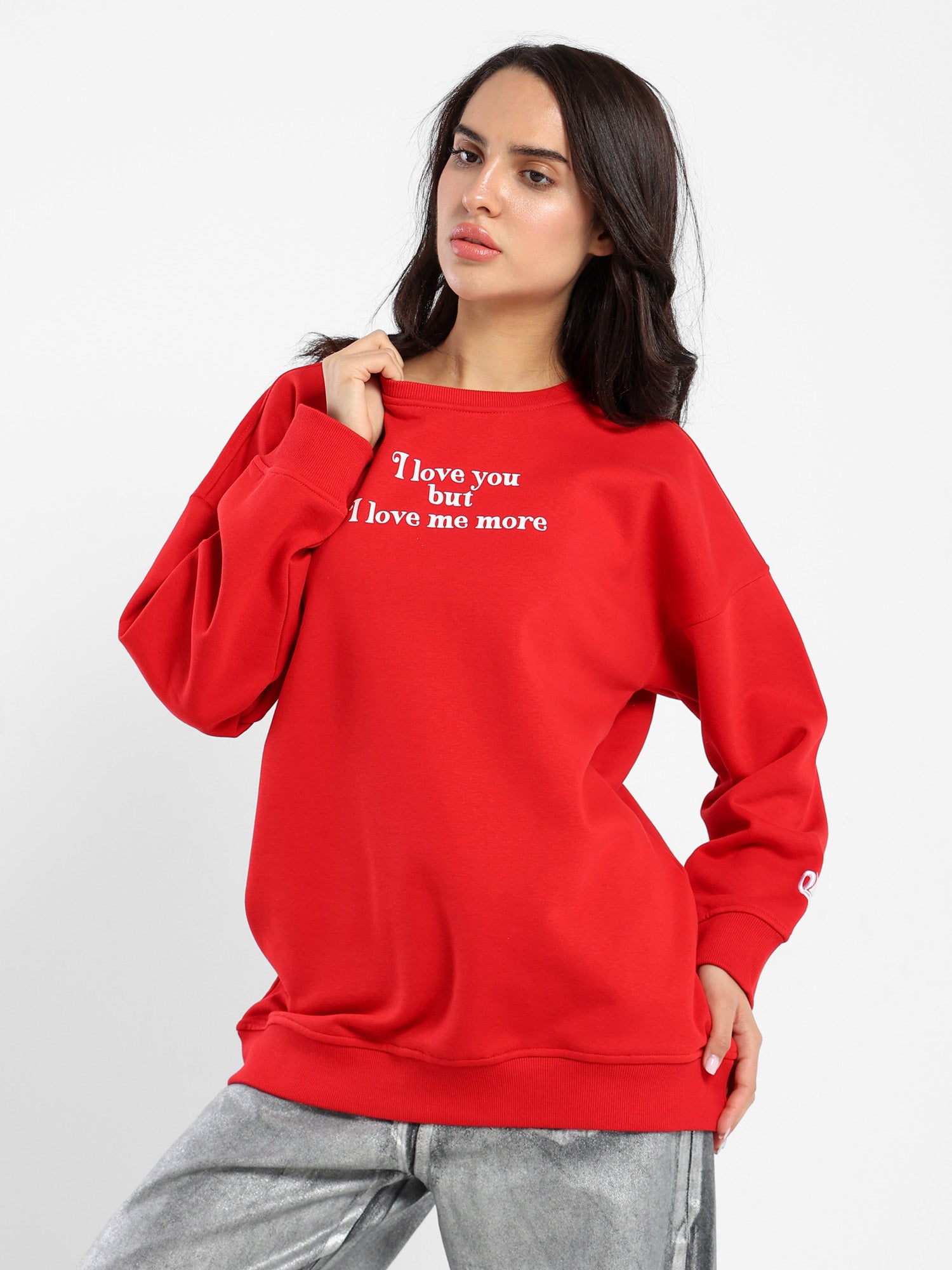 Casual Embroidered Sweatshirt