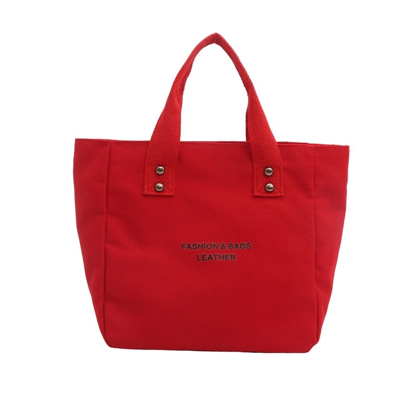 Women's Medium Canvas Letter Solid Color Basic Classic Style Zipper Handbag