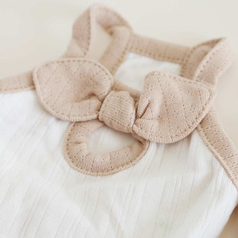 Contrast Color Sweet Bow Dog Cat Dress
