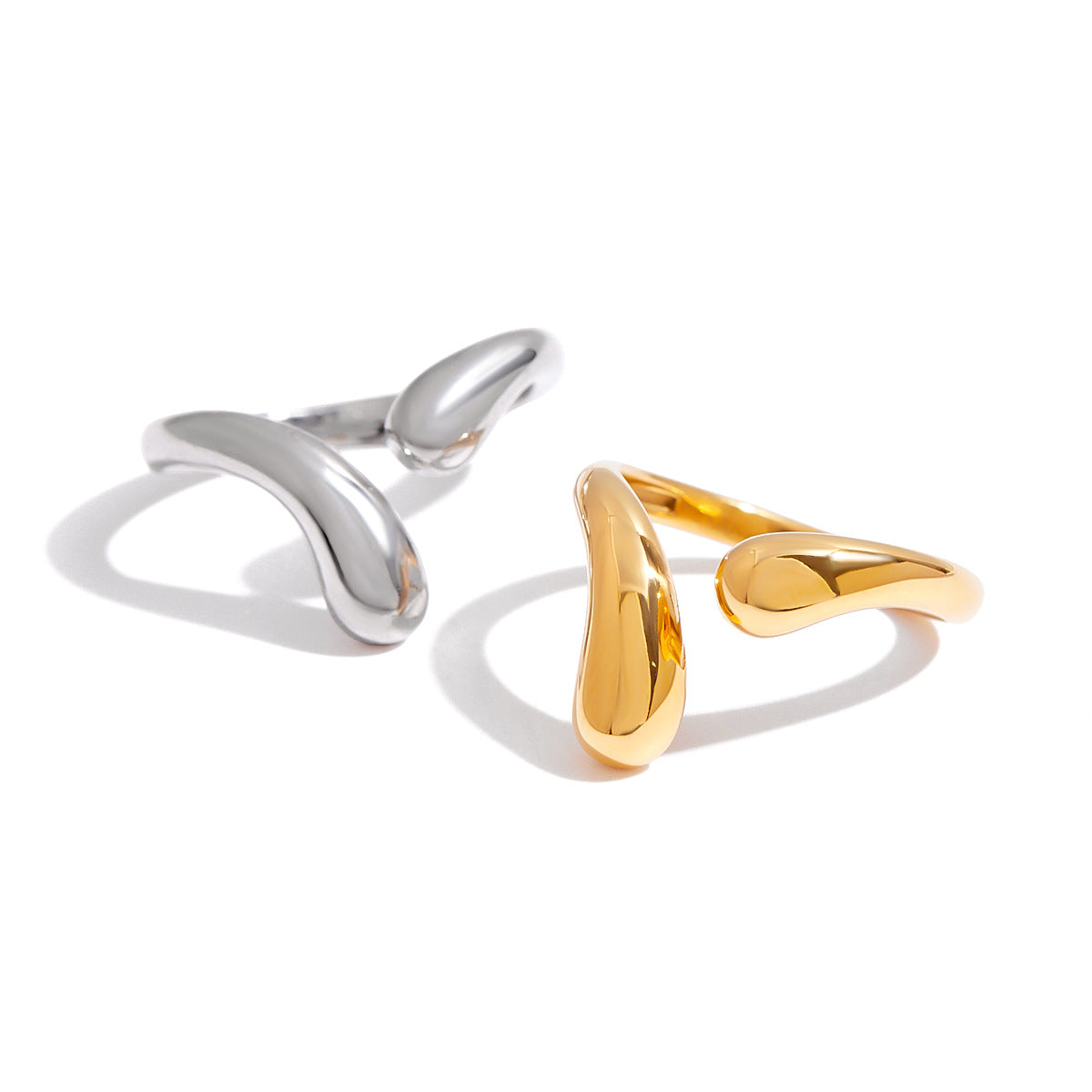 Water Drop Ring Titanium Steel Jewelry Rings Stainless Steel