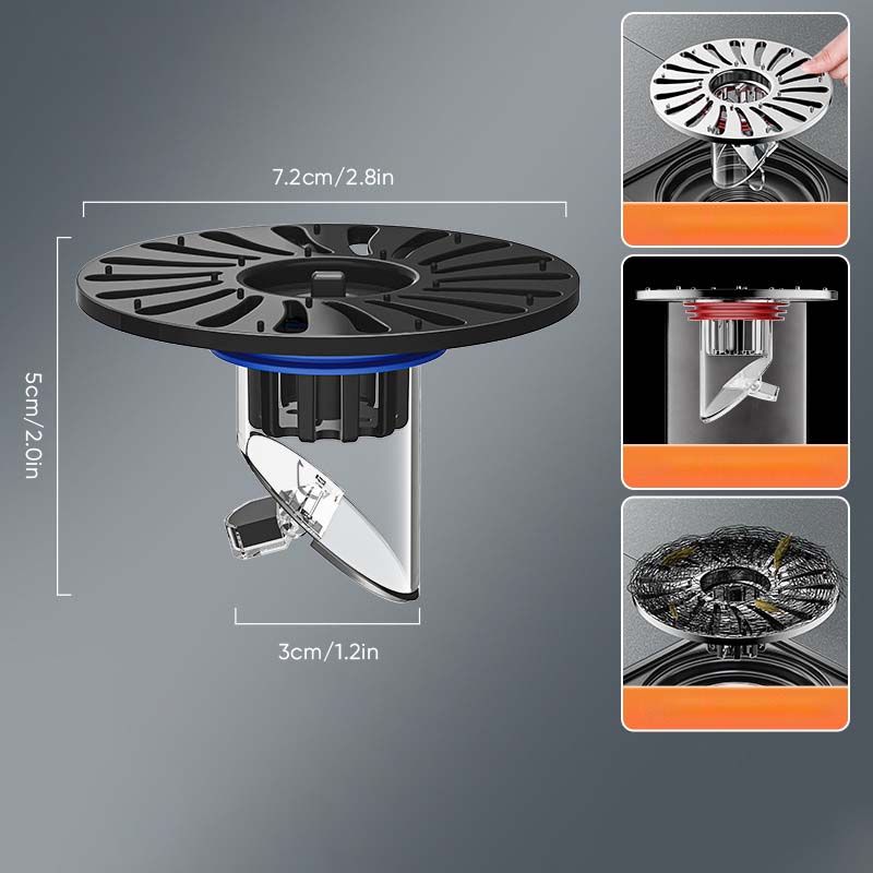 New gravity drainage and deodorant filter