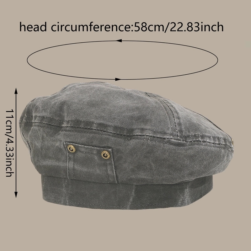 Women's Japanese Style Minimalist Streetwear Solid Color Eaveless Beret Hat